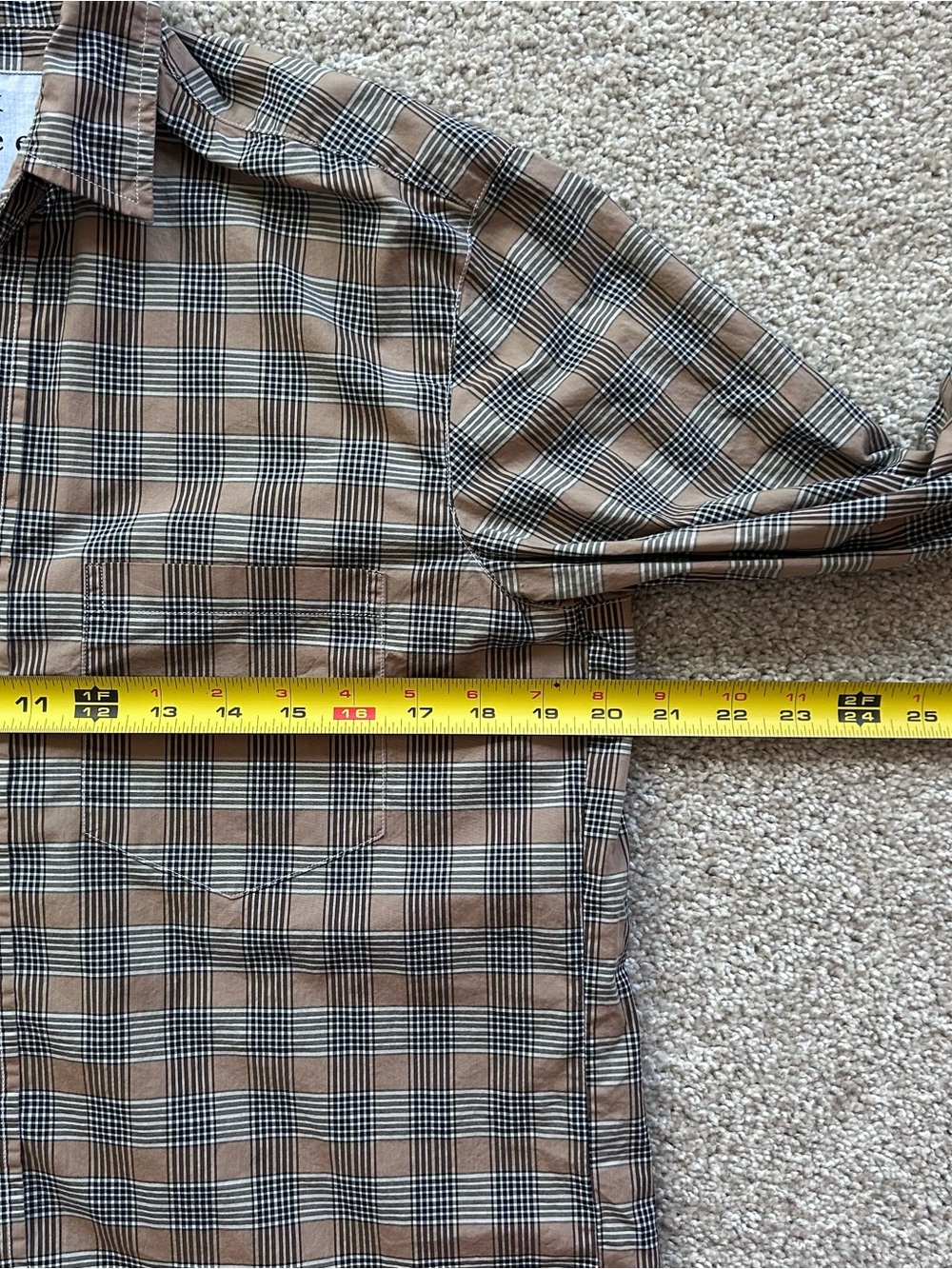 Frank & Eileen Joedy Oversized Plaid Button Down Shirt Size S Brown Cotton - Picture 4 of 11